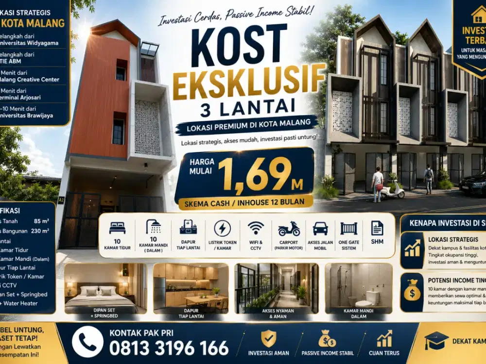 RUMAH KOS DEKAT UNIVERSITAS BRAWIJAYA MALANG