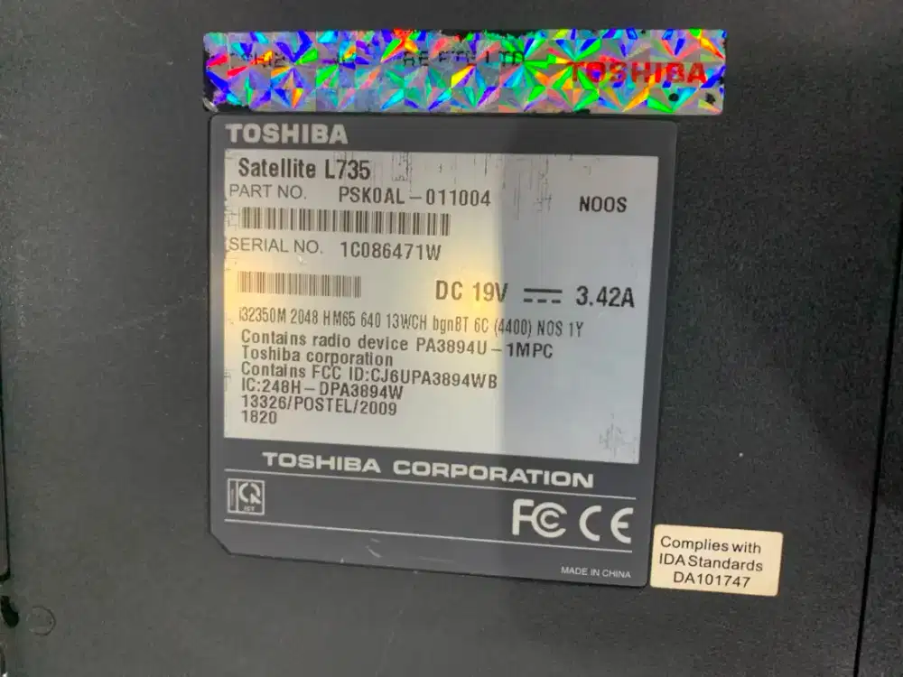 TOSHIBA L735 4/320GB