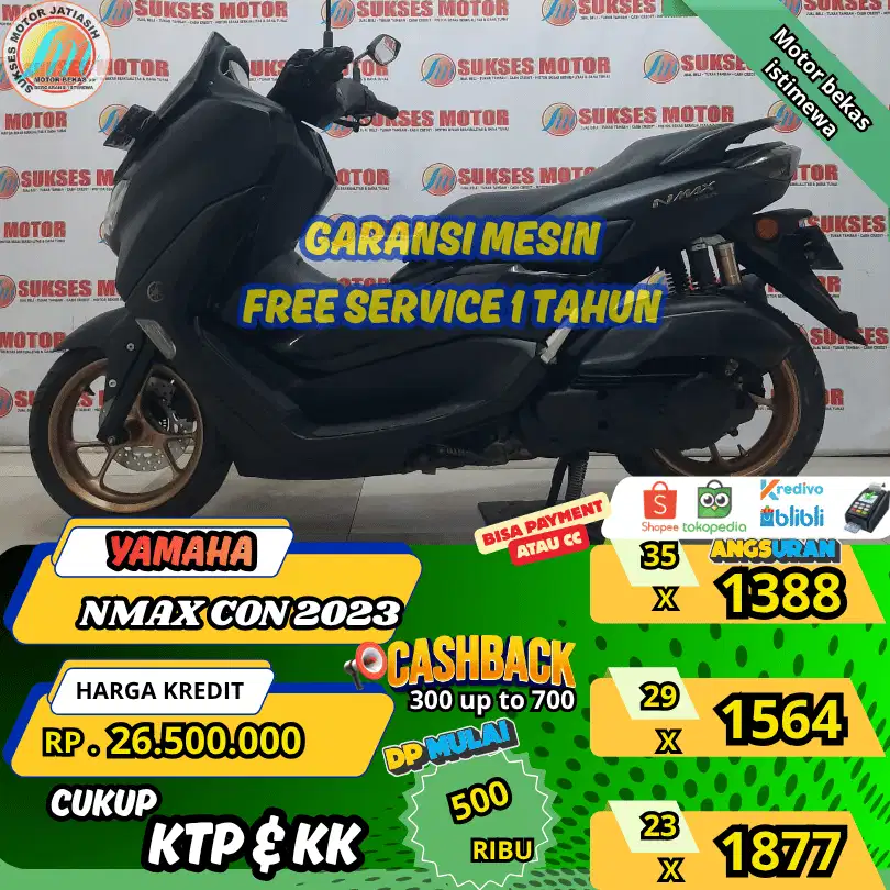 YAMAHA ALLNEWNMAX CON 2023 DP&ANGSURAN TERMURAHSYRTKTP&KK(SUKSESMOTOR)