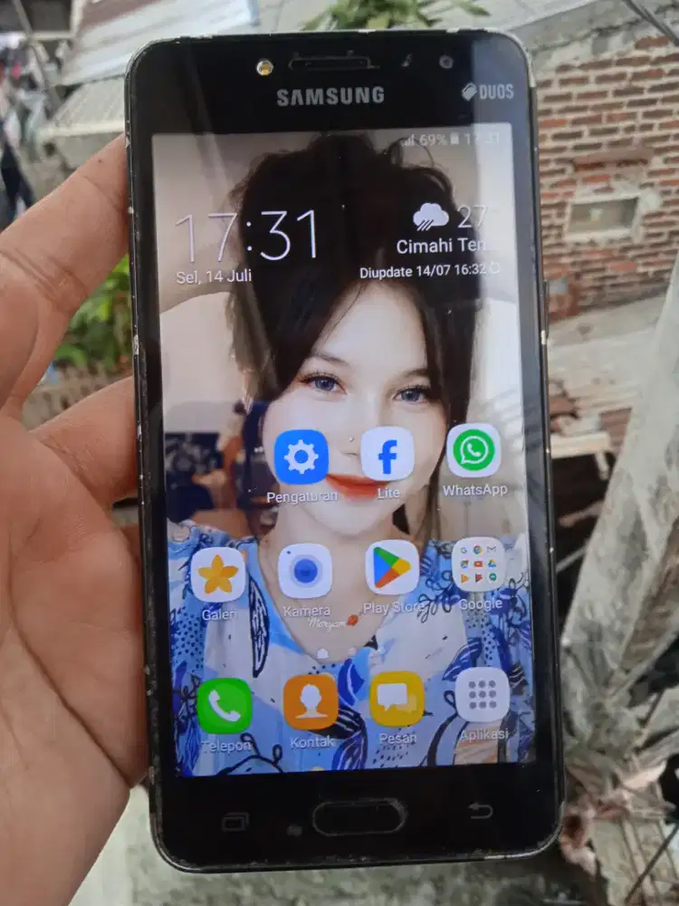 Samsung galaxy J2 prime 4G layar inchi full black