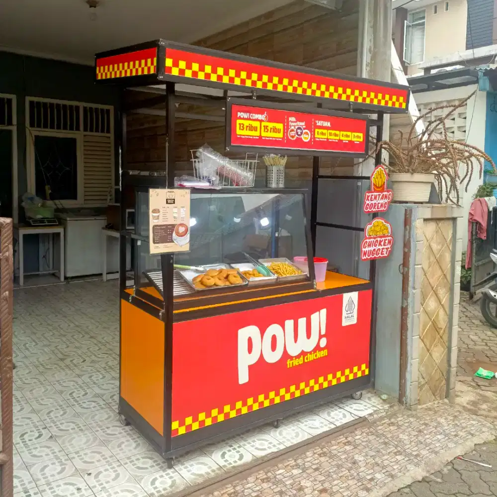 Jual Etalase Fried Chicken uk.  P. 150cm x L. 70cm x T. 210cm