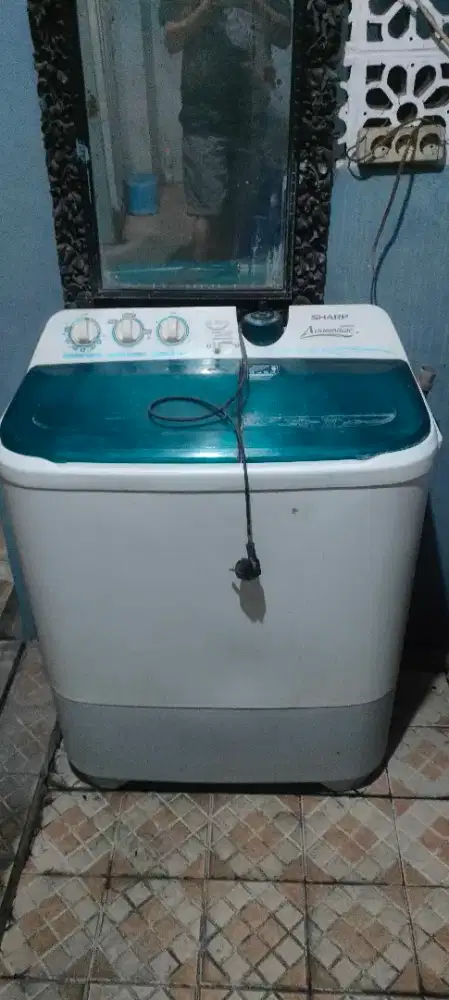 mesin cuci 2 tabung sharp