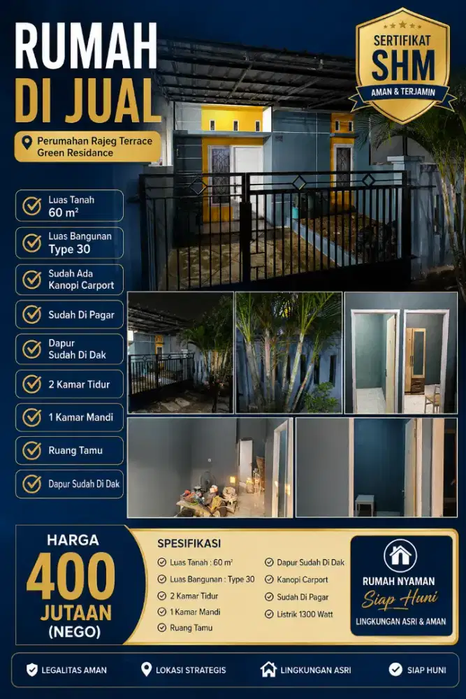 Di jual Rumah Rajeg Terrace Green Residance blok G13-6