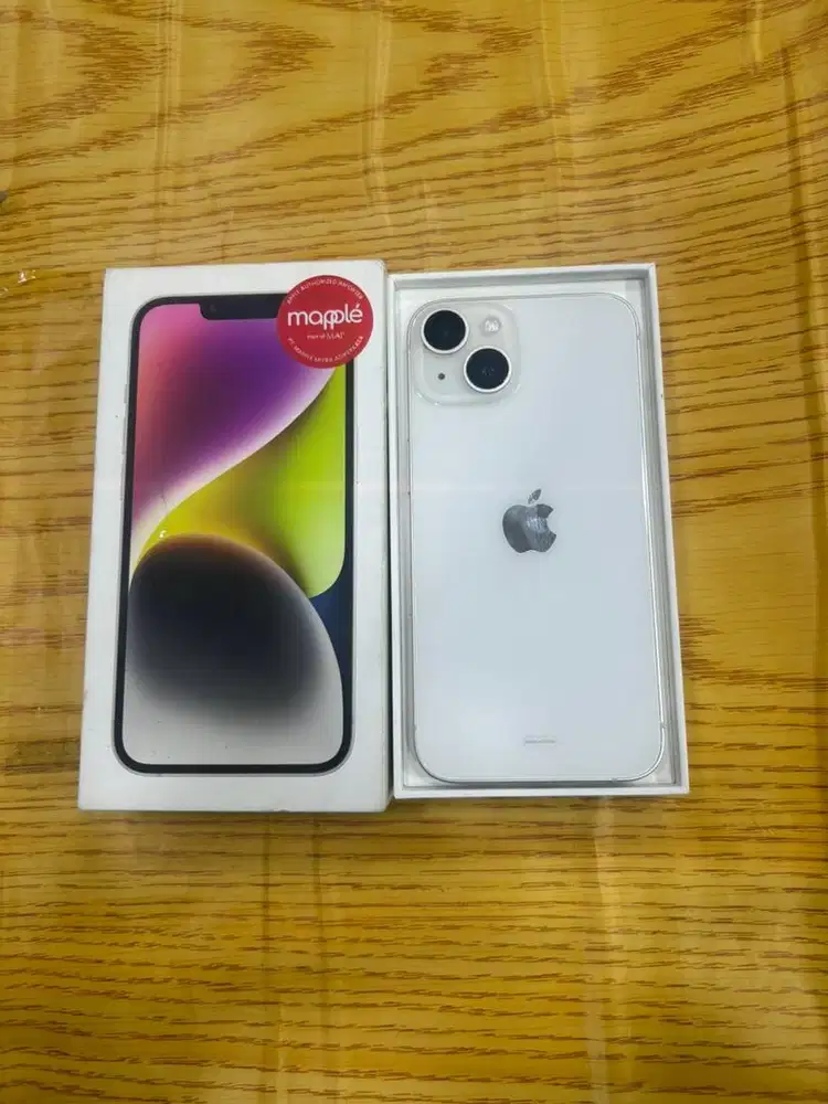 Iphone 14 Basic 128Gb Starlight Ibox Garansi Sampai Maret 2027 Fullset