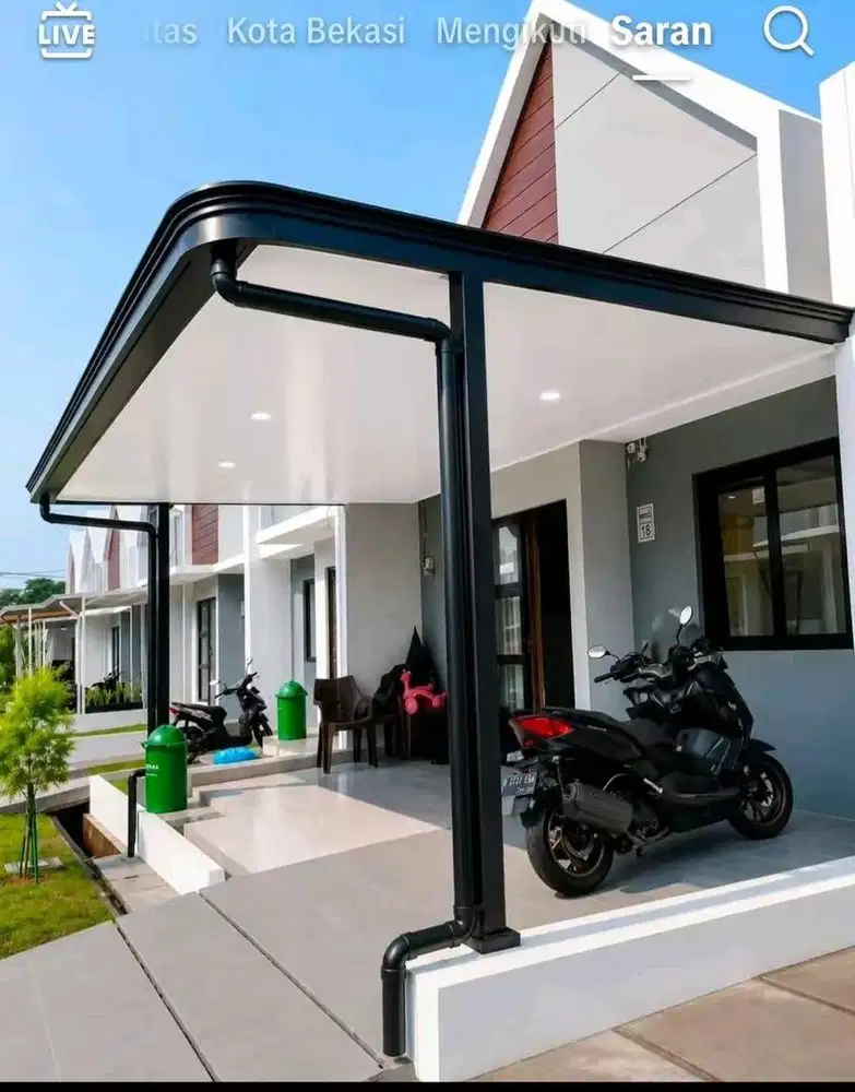 Pemasangan kanopi minimalis