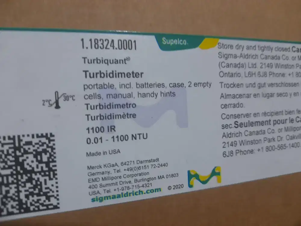 TURBIDITY TURBIDIMETER TURBIQUANT made in USA Lab klinis uji laborat