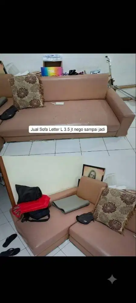 Di jual sofa letter L ukuran besar