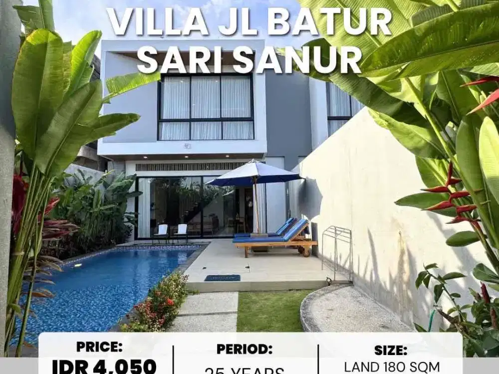 Leasehold Fully Furnished Villa in Jalan Batur Sari Sanur