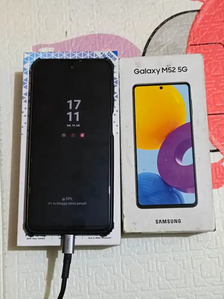 Samsung m52 5g 8 128 lengkap normal