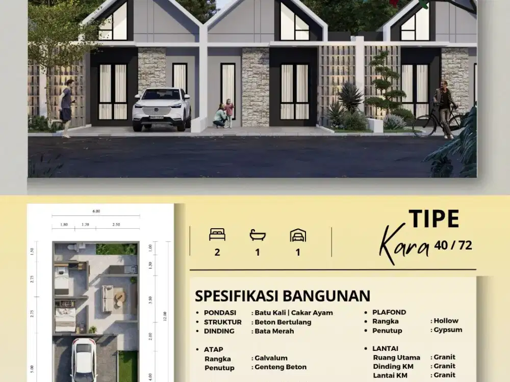 Promo Rumah murah perumahan Graha Bedali Lawang Malang