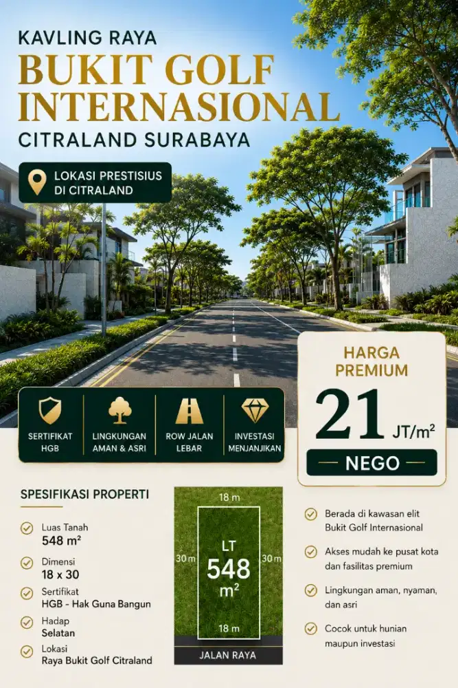 JUAL TANAH EXCLUSIVE CITRALAND