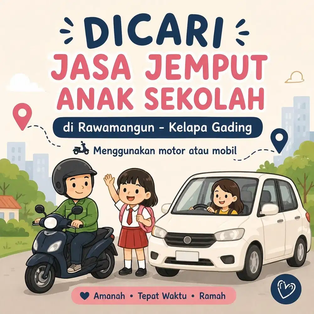 Dicari wanita untuk jemput anak