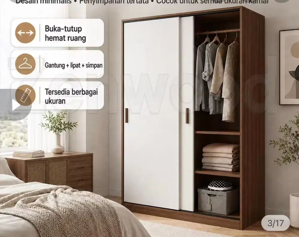 Lemari pakaian 80cm