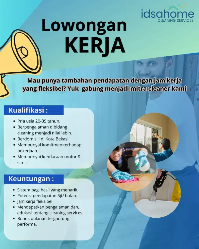 Loker freelance cleaning service