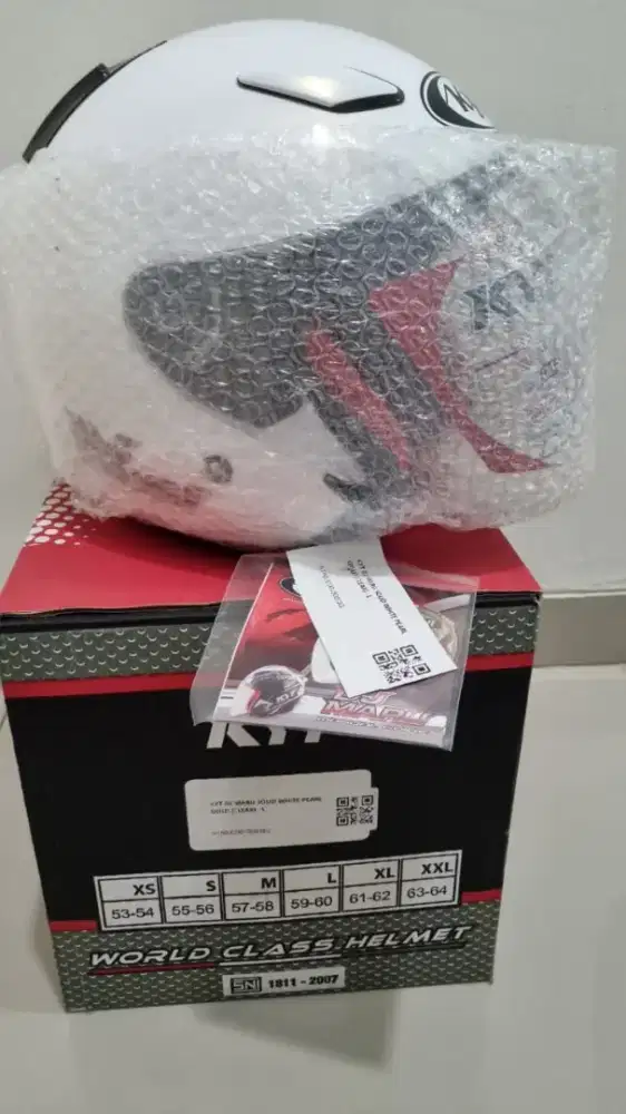 Jual Murah BNIB Helm KYT DJ Maru Putih Solid OrI