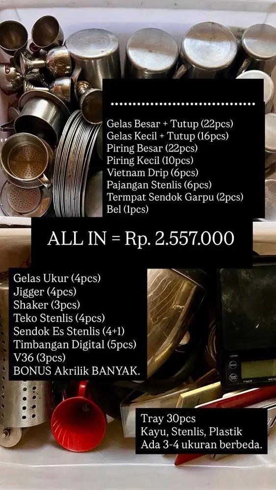 Perlengkapan Usaha Kopi Sepaket