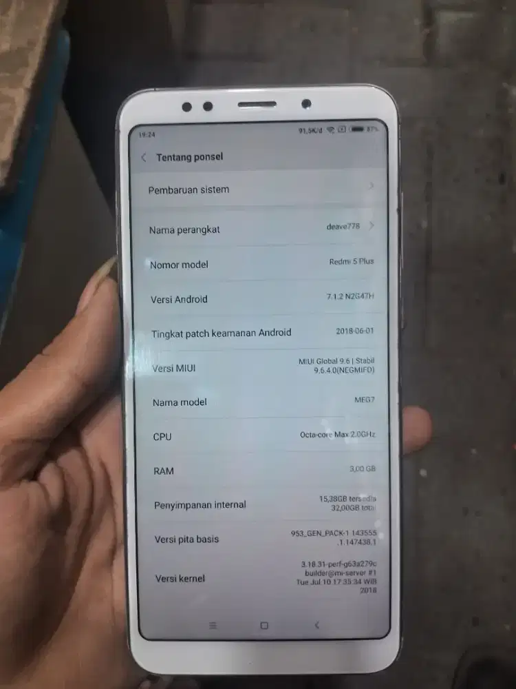Redmi 5+ ram 3 32