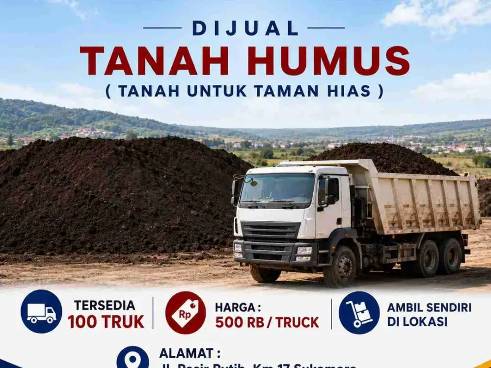 Dijual Tanah Humus ( Tanah untuk taman hias )