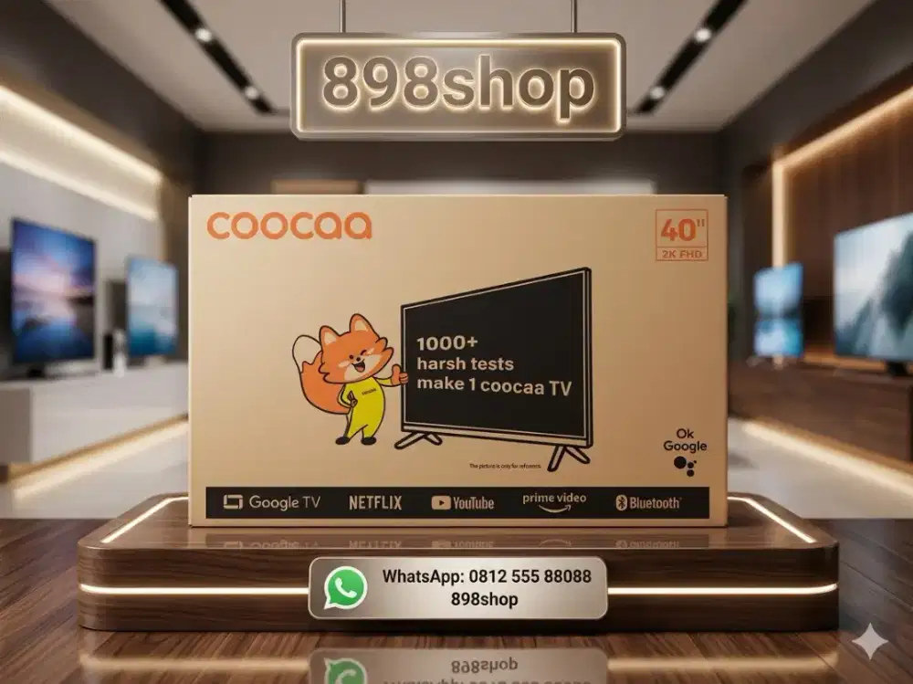 Coocaa TV 40 QLED Google TV Android FullHD Dolby Digital TV Resmi