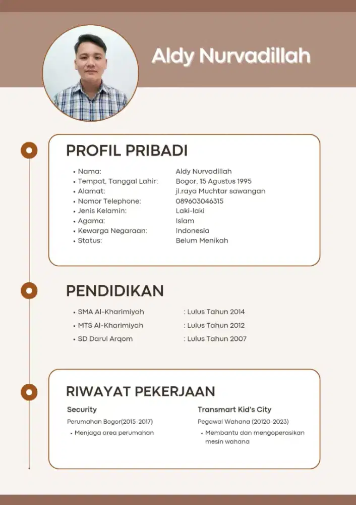 siap berkerja dan bertanggung jawab,