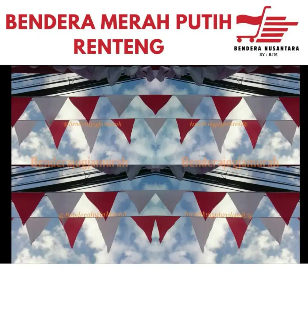 Bendera renteng segitiga merah putih