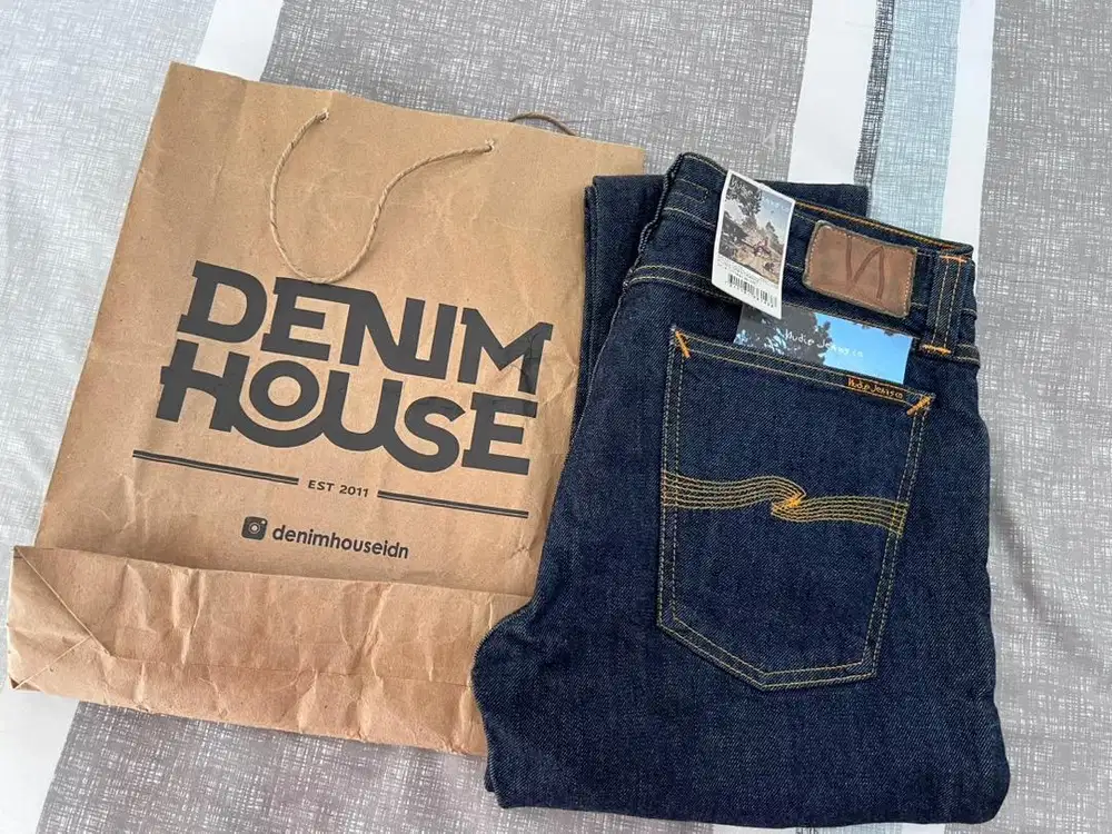 Nudie Jeans Co Skinny Lin Rinsed Open Orange