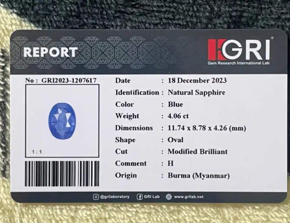 Batu Permata Natural Sapphire