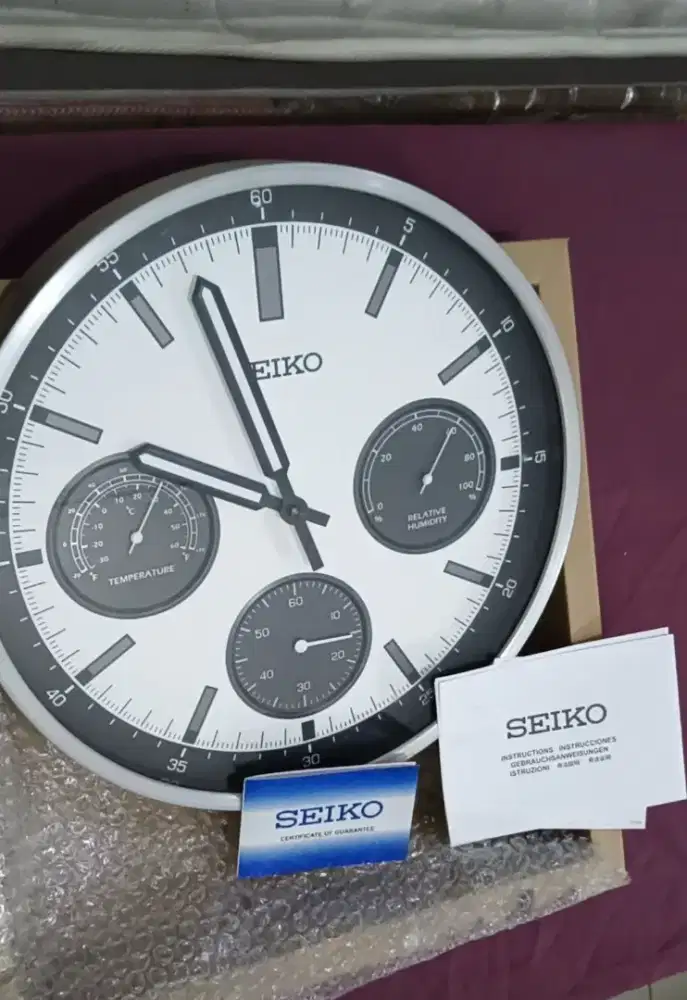 Jam dinding Seiko chronometer original