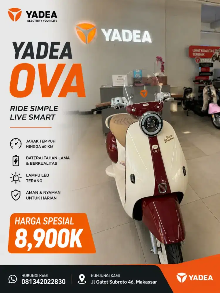 Sepeda listrik harga Yadea Garansi 24 bulan