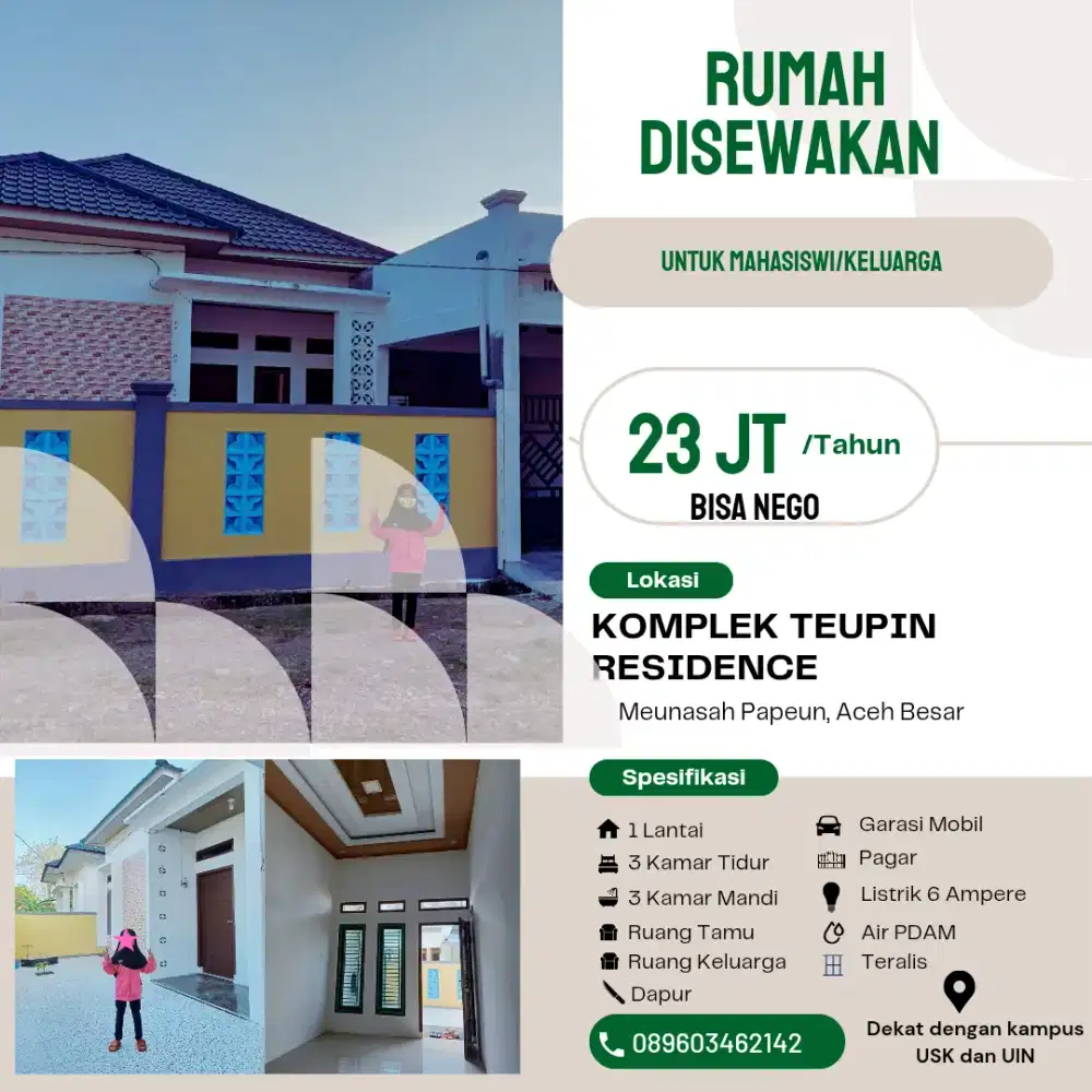 DISEWAKAN RUMAH