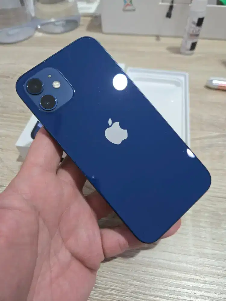 iPhone 12 128Gb Blue Second Fullset Lengkap Terawat