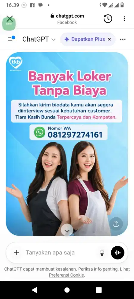 Loker lsg penempatan tanpa biaya: Baby Sitter ART & Perawat Lansia