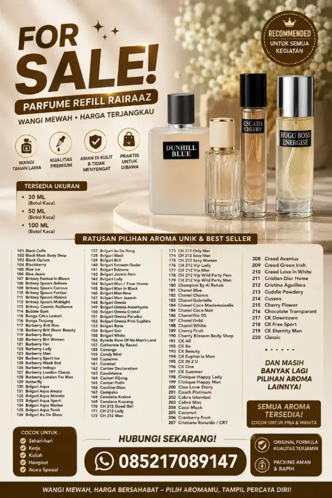 RAIRA'S PARFUME REFILLE
