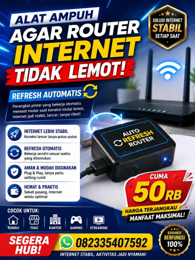 Alat refresh otomatis agar internet pada router  wuz wuzz