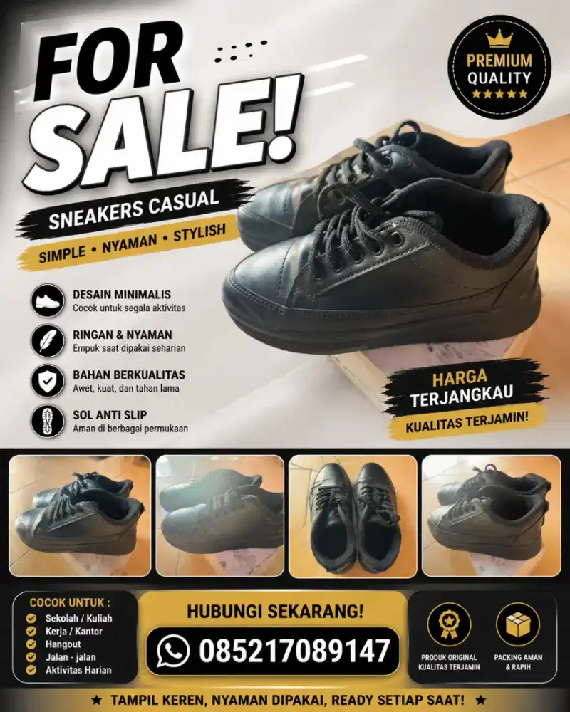 Sepatu hitam size 40