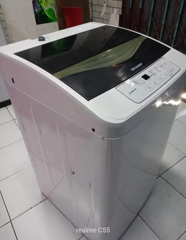 Mesin cuci SHARP 7,5KG 90%mulus Siap pakai