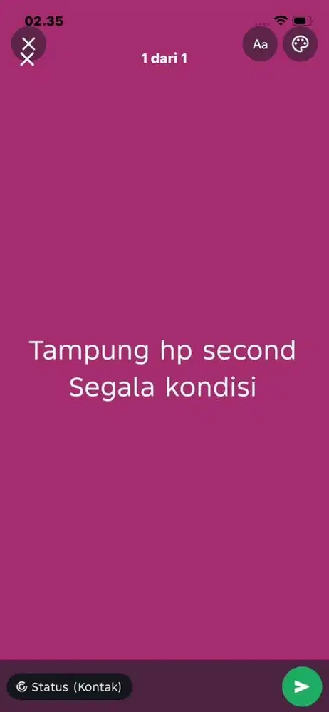 Tampung hp second segala kondisi