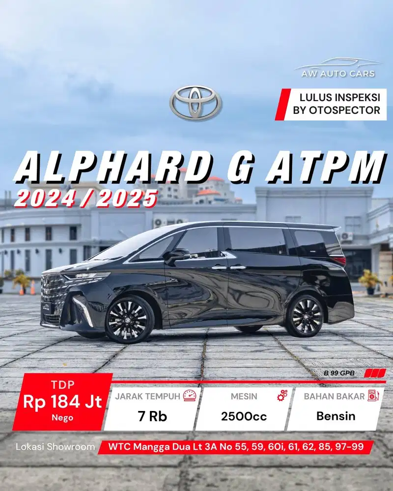 [KM 7 RB] Toyota Alphard G ATPM 2024 non hybrid modellista HEV 2025