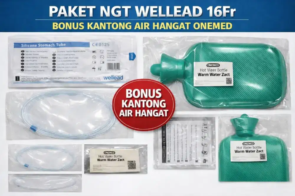 Paket Sillicone NGT Wellead 16Fr + bonus Warm Water Zact Onemed
