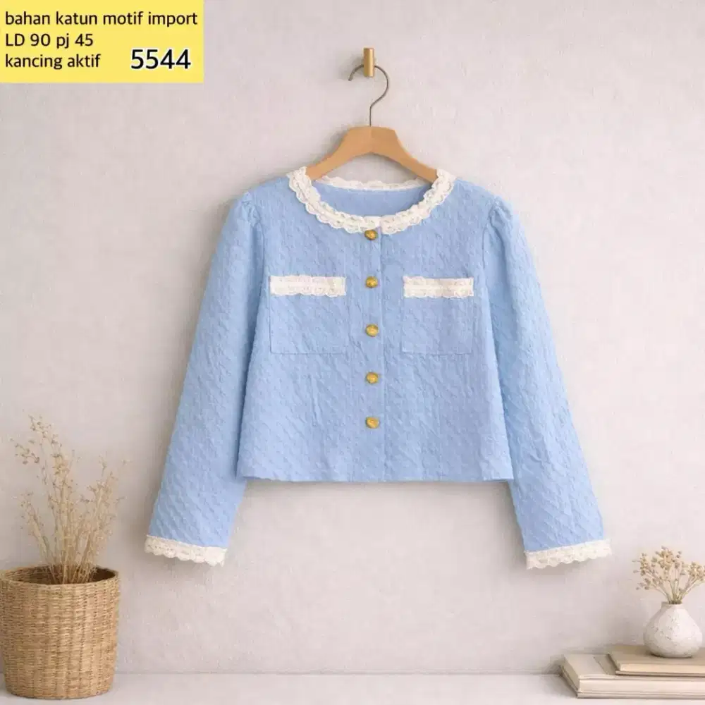 blouse katun ktk kcg poket lis
Kode 5544