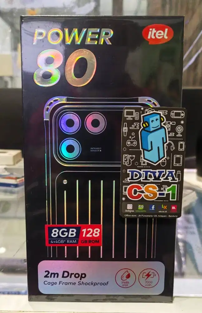 iTel Power 80 Ram 4+4Gb Storage 128Gb Batere 7000mAH IP 68 69 Military