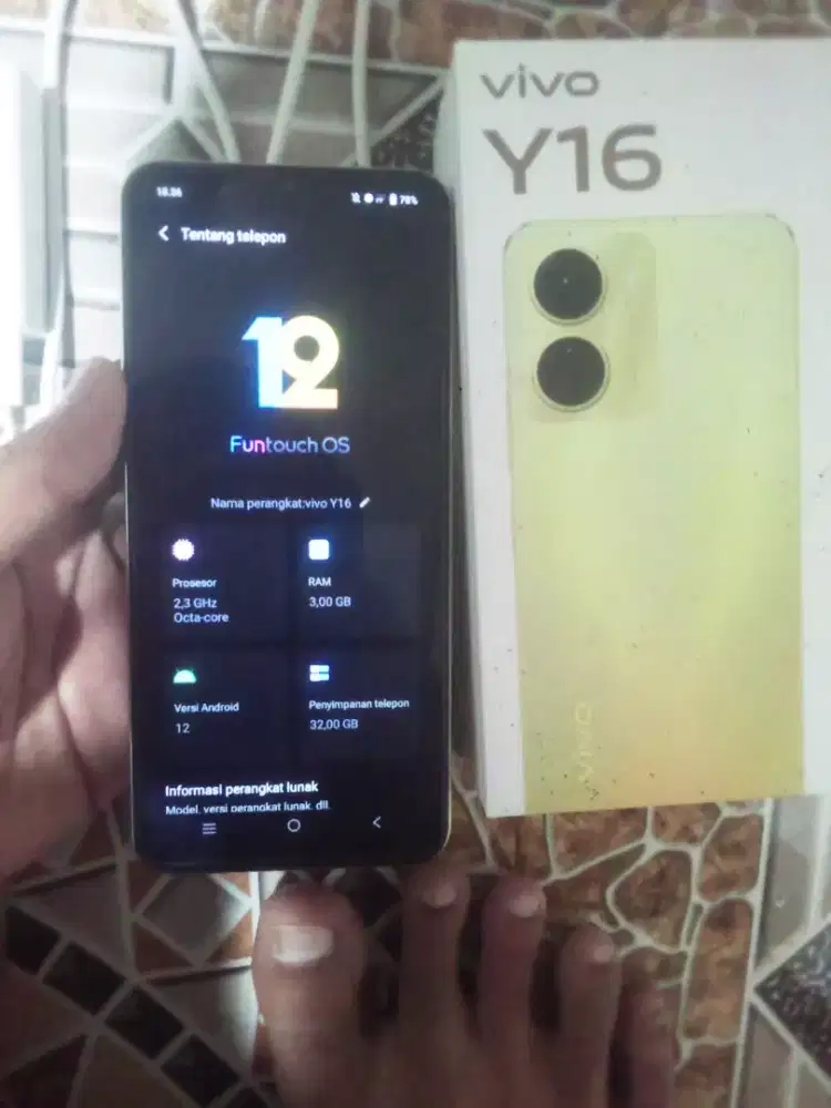 HP VIVO Y16 RAM 3 NO MINUS