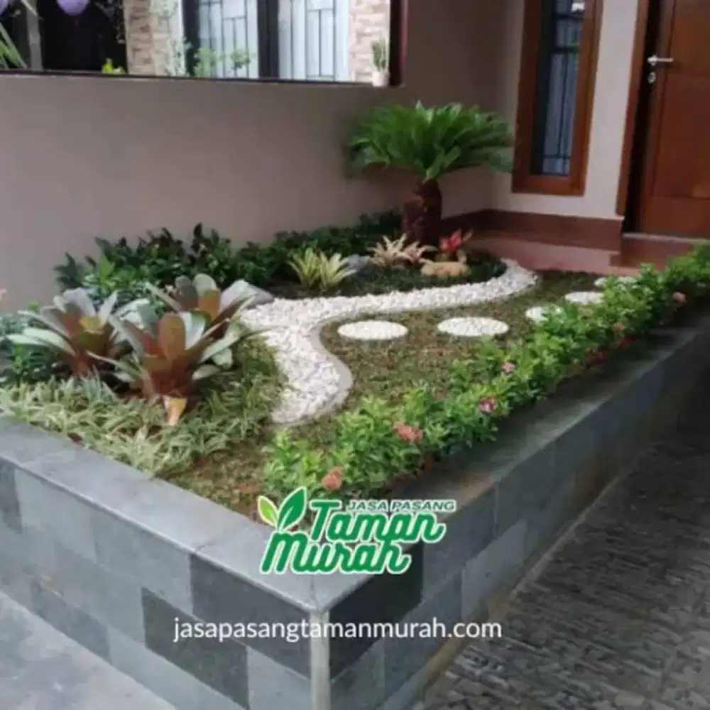 Menerima jasa pembuatan taman rumput taman kering dan lain lain