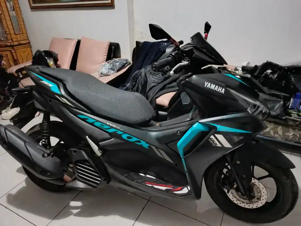 Aerox 2017 body facelift Aerox new lengkap mulus banget kinclong