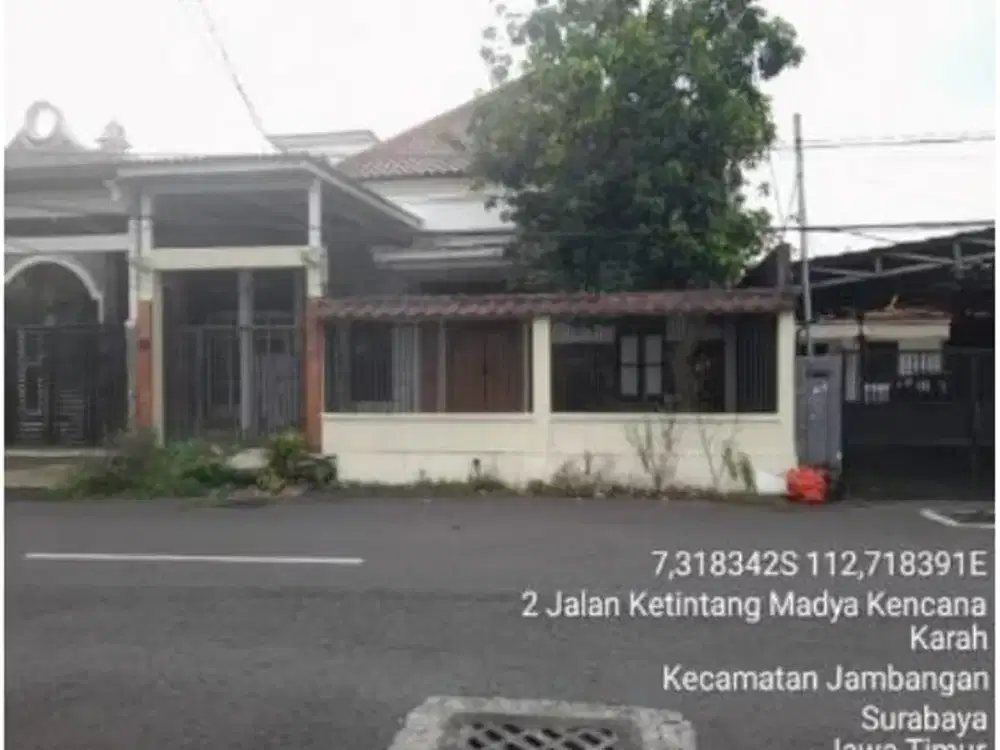 LUAS 191M2!! DIJUAL RUMAH VIA LELANG DI KETINTANG – JAMBANGAN SURABAYA (JALAN KETINTANG MADYA IV)