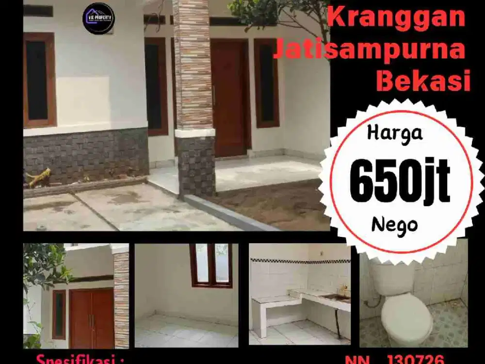 JUAL RUMAH SIAP HUNI KRANGGAN JATISAMPURNA BEKASI