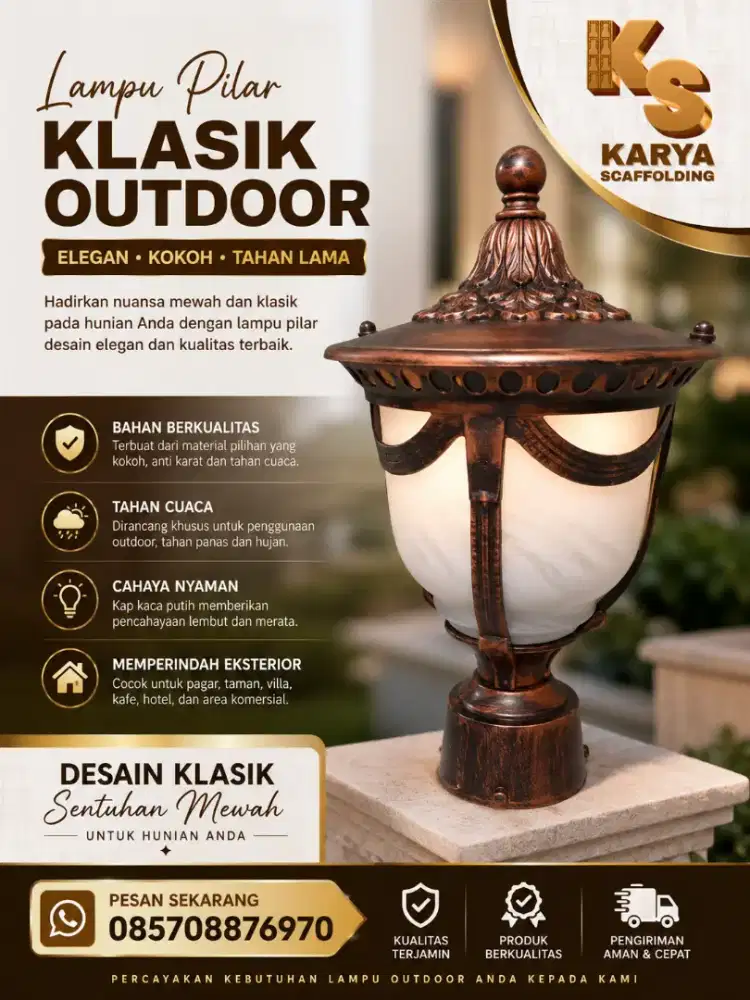 Lampu taman pagar elegan