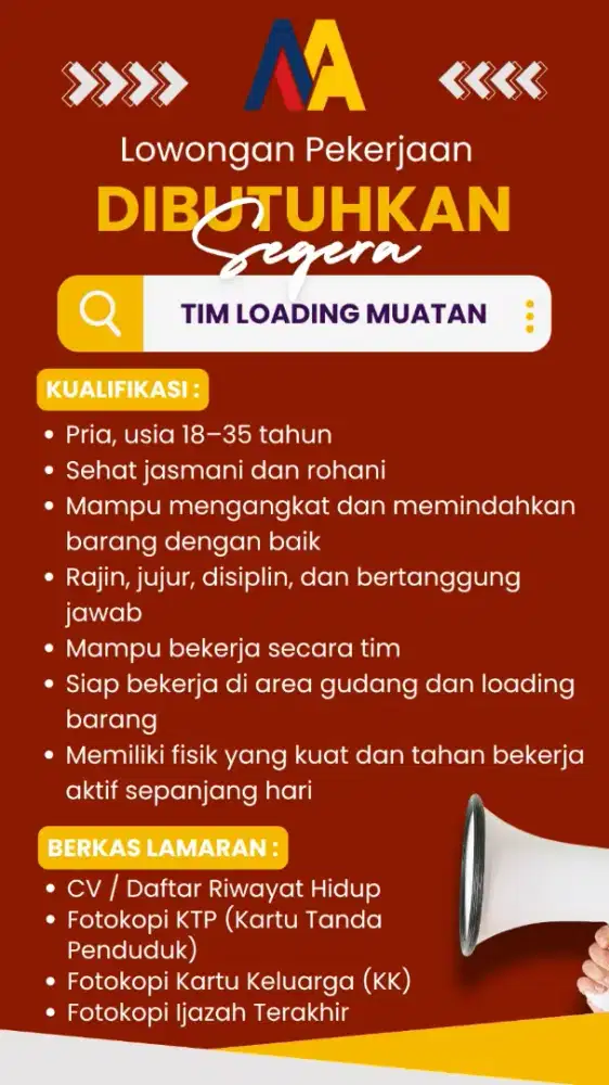 DIBUTUHKAN SEGERA!