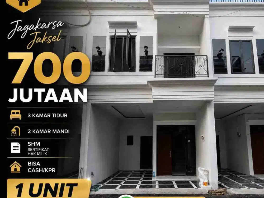 Rumah Fresh Dijual Bangunan Baru Cluster di Jagakarsa Jaksel Akses Mobil