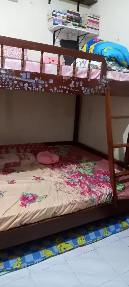 Ranjang susun full kayu jati